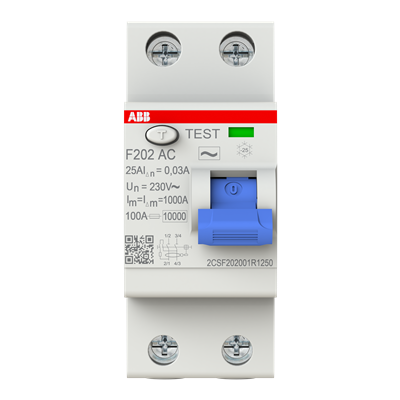 INTERRUPTOR DIFERENCIAL 2X25A 30MA F202 AC-25/0.03 1TMF202005R1250 ABB - Imagen 3