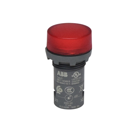 PILOTO ROJO LED INTEGRADO 230VAC 22mm IP66 CL2-523R 1SFA619403R5231 ABB