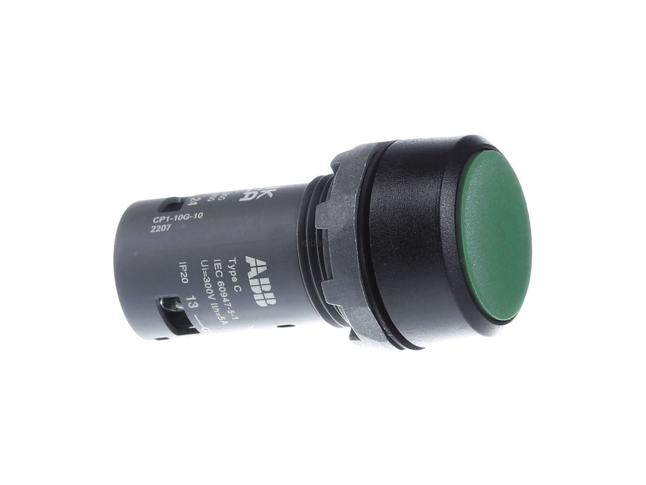 PULSADOR COMPACTO RASANTE BIZEL PLASTICO 1NA COLOR VERDE MODELO CP1-10G-10 1SFA619100R1012 ABB