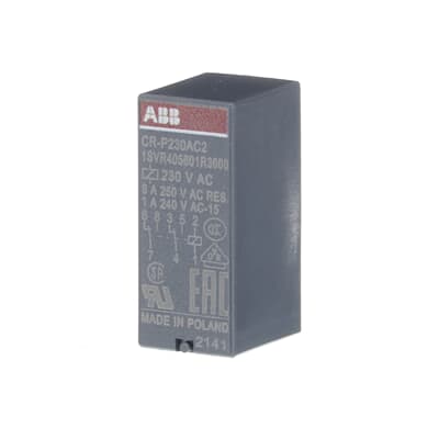 RELE ENCHUFABLE 8 PINES 2NA/NC 8A 250V, BOB. 230VAC CR-P230AC2 1SVR405601R3000 ABB - Imagen 2