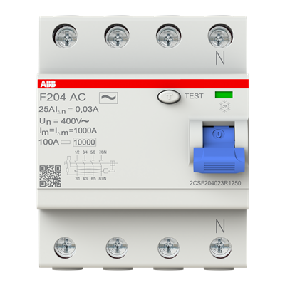 INTERRUPTOR DIFERENCIAL 4X25A 30MA F204 AC-25/0.03 1TMF204005R1250 ABB - Imagen 3