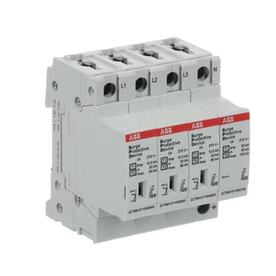 LIMITADOR DE SOBRETENSION OVR T1-T2 3N 12.5-275s P QS 3P+N 230/400V 2CTB815710R1900 ABB - Imagen 2