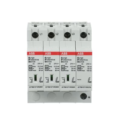 LIMITADOR DE SOBRETENSION OVR T1-T2 3N 12.5-275s P QS 3P+N 230/400V 2CTB815710R1900 ABB - Imagen 3