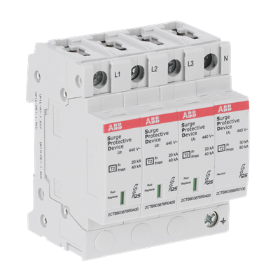 LIMITADOR DE SOBRETENSION OVR T2 3N 40-440 P QS 3P+N 400/690V 2CTB803973R1400 ABB - Imagen 2