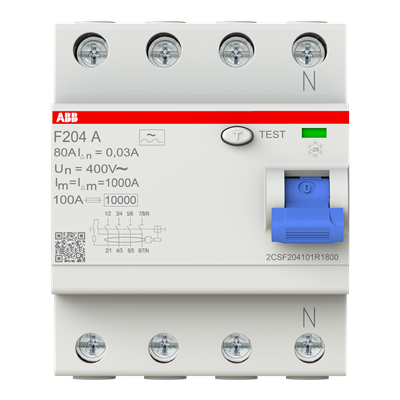 INTERRUPTOR DIFERENCIAL 4X80A 30MA F204 A-80/0.03 2CSF204101R1800 ABB - Imagen 3